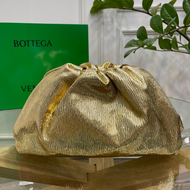 Bottega Veneta Clutches Bags 698895 Tin paper pattern gold buckle gold